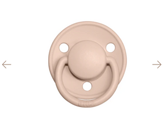 BIBS Pacifier De Lux Silicone 2 PK Ivory / Blush ONE SIZE