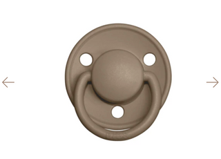 BIBS Pacifier De Lux Silicone 2 PK Dark Oak ONE SIZE