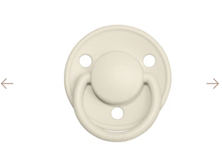 BIBS Pacifier De Lux Silicone 2 PK Ivory / Blush ONE SIZE