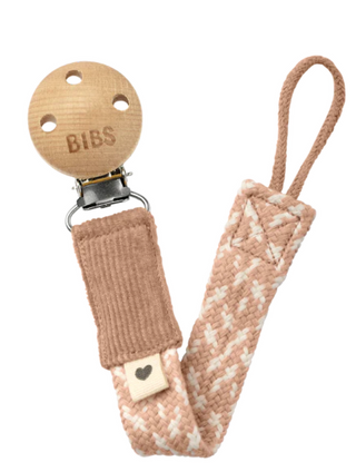 BIBS Pacifier Clip Blush / Ivory