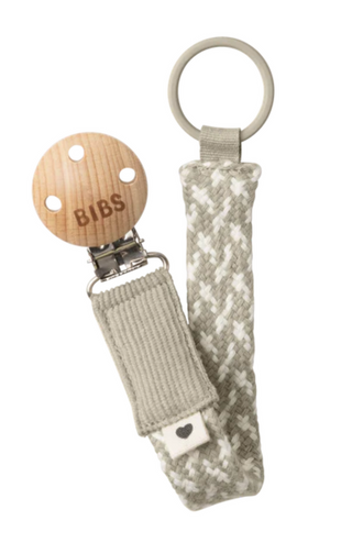 BIBS Pacifier Clip Sand/Ivory