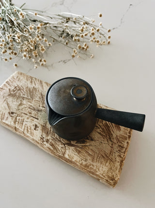 Everyday Side Handle Ceramic Metallic Glaze Teapot