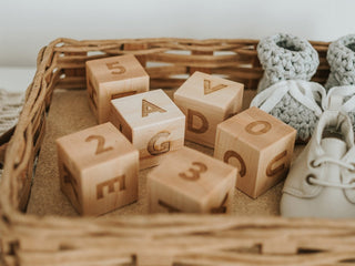 Modern Wooden Alphabet Blocks (Set of 6)