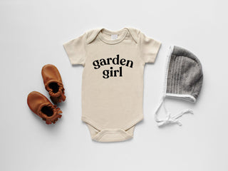 'Garden Girl' Organic Baby Bodysuit