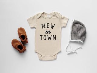'New in Town' Organic Baby Bodysuit