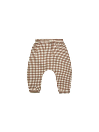 woven pant | cocoa gingham