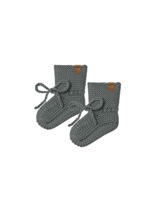 knit booties | dusk