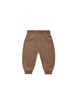 velour relaxed sweatpant | cocoa