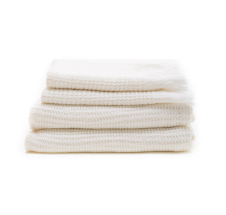 Ella Waffle Towel - White