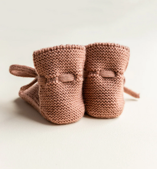 Merino Wool Booties - Terracotta