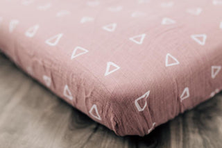 Crib Sheet - Blush Triangle