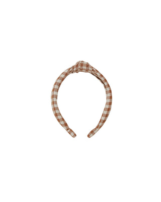 knotted headband || camel gingham by Rylee & Cru